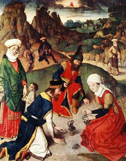 Dieric Bouts The Gathering of the Manna oil painting image